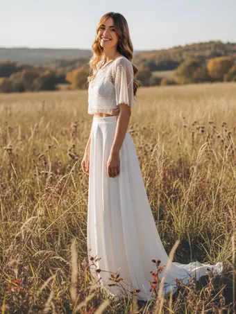 chinese dress ladies Women's Silk Satin V-Neck Lace Wedding Dress with Half-Sleeves, Embroidered  Ruffles, White (US, Numeric, 2, Regular, Regular, White) at Amazon Women's  Clothing store main image 0