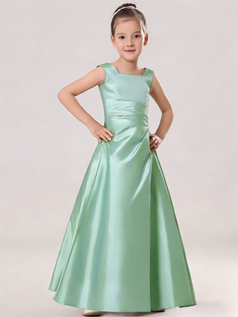 AcquamarinaAbiti Cerimonia Bambina Abito per bimba cioccolato in taffettà alla caviglia