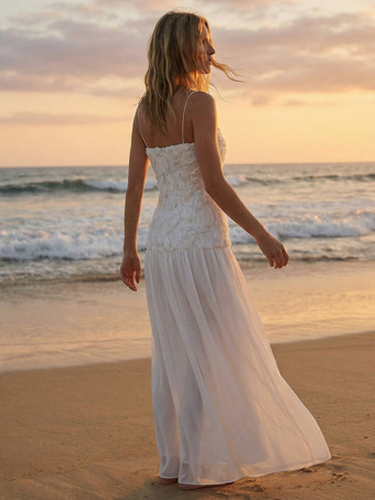 Abito da festa lungo con canotta plissettata floreale 3D per donna 2026