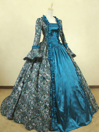 中世 ドレス 宮廷ドレス 女性用 プリンセス 貴族ドレス レッド 長袖 バロック風 パーティー レトロ ヨーロッパ 宮廷風 中世 ドレス・貴族ドレス バーガンディ