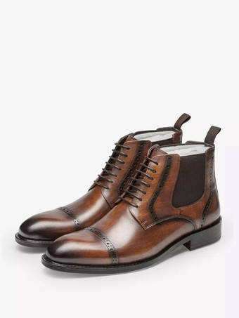 靴 メンズシューズ ワークブーツ メンズブーツ レザー シック ブラウン