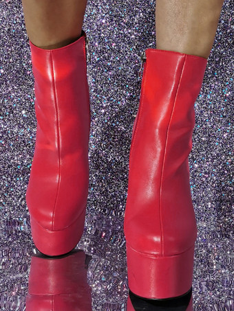 メンズセクシーブーツ ラウンドトゥ チャンキーヒール ブーティ