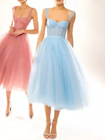 strapless open back dress Girls Dress Princess Dress Elsa Costumes Birthday Party – Sunny Fashion main image 0