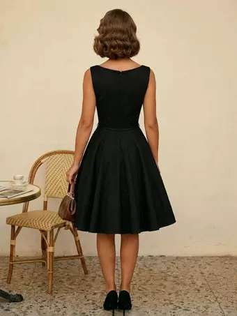 white christmas dresses 1950s Cold Shoulder Wedding Guest Dress – FashionLoveHunter main image 0