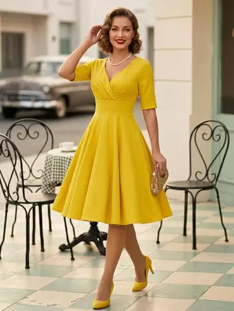 elegant yellow dress Elegant One-shoulder Yellow High split Sleevless Mermaid Prom Dress