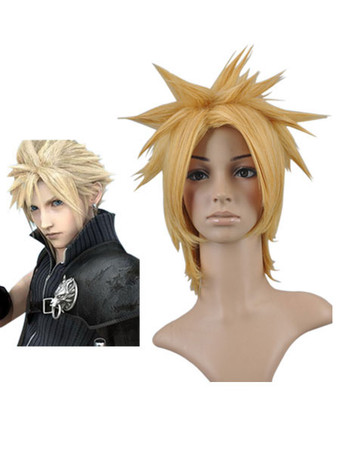 Gold Final Fantasy 7  Cloud Strife Cosplay Wig