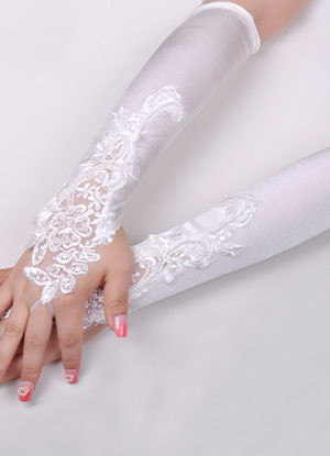 Кружевные перчатки без пальцев свадьбы