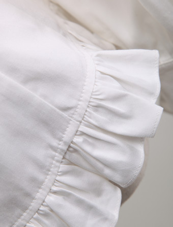 ロリータブラウス　シャツ　ロリィタ　白　コットン　ゴスロリ　クラロリ　甘ロリ　クラシック　ゴシック　お茶会　イベント　入学式　卒業式　アウトドア　デート