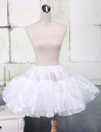 Lolita Petticoat White Organza A Line Tutu Skirt