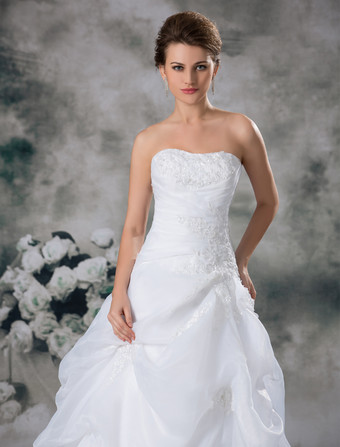 Robe de mariée princesse bustier à traîne robe de mariage