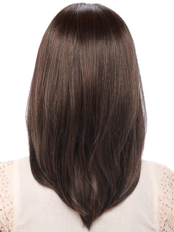 女性のヘアウィッグ2025ライトブラウンショルダー長ストレート合成ウィッグ