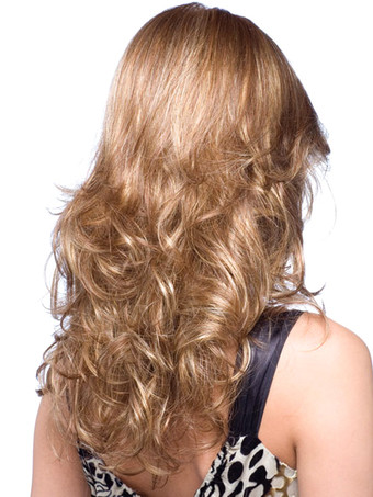 ロングウィッグ　ライトゴールド　６０ｃｍ　フルウィッグ　女性用　シンセティック（合成素材）　