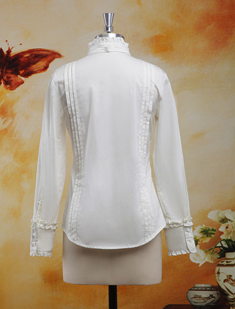 ゴスロリ　ロリータブラウス　シャツ　ロリィタ　シフォン　長袖　クラシック　ゴシック　クラシカル　甘ロリ　クラロリ　お茶会　デート　入学式　卒業式　イベント