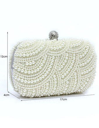 Sac à main de mariée pochette de mariage blanche
