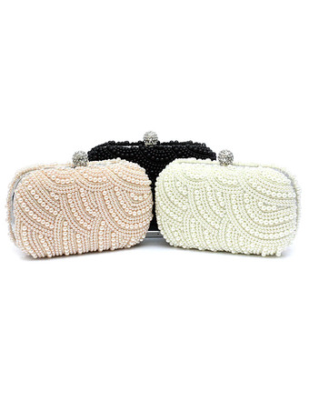 Sac à main de mariée pochette de mariage blanche