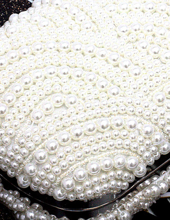 Sac à main de mariée pochette de mariage blanche