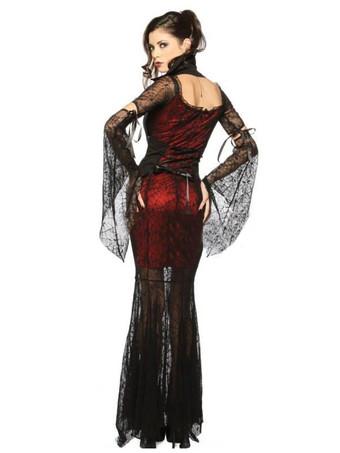 Costume da vampiro gotico di Halloween per donna Halloween 