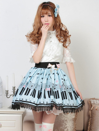 Gonna Bloomer Gothic Lolita Donna - Vita Alta, Elastica, Jacquard, Minigonna Con Pantaloncini Integrati, Stile Y2K