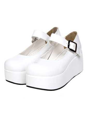 【安心保証】ロリィタシューズ　無地　カジュアル　スウィート　モンクストラップ