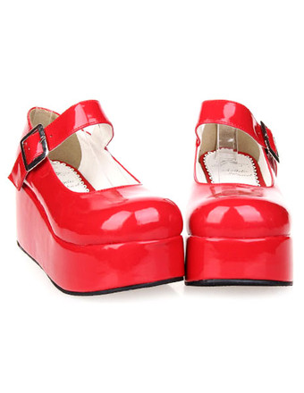 【安心保証】ロリィタシューズ　無地　カジュアル　スウィート　モンクストラップ