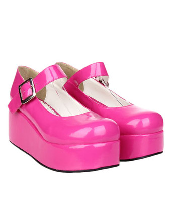 【安心保証】ロリィタシューズ　無地　カジュアル　スウィート　モンクストラップ