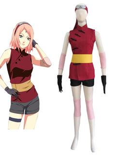 Naruto Haruno Sakura Halloween Cosplay Costume 