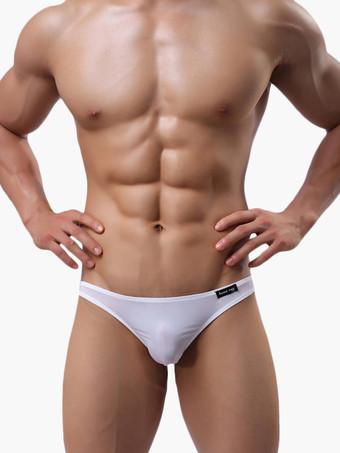 Men Sexy Lingerie Cut Out Piping Nylon Brief - Milanoo.com