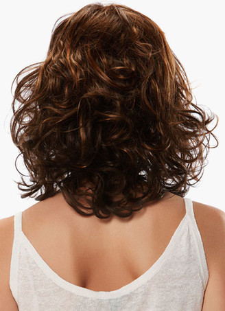 ウィッグ　女性用　大人用　ブラウン　フルウィッグ　耐熱ファイバー　ふわっとした髪　シック＆モダン　フィールド　