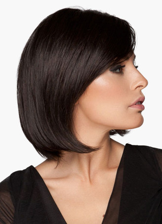 ウィッグ　女性用　大人用　ブラック　フルウィッグ　耐熱ファイバー　レイヤード　シック＆モダン　仕事　