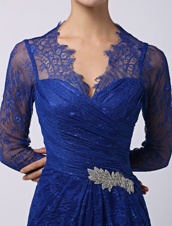 Robe de mère de mariée manche longue transparente au sol robe de cocktail de mariage