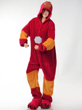 Kigurumi Pajamas Superhero Onesie Womens Flannel Red Iron Man