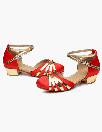 アンクル　ストラップ　サテン　ボールルームシューズ