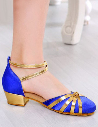 アンクル　ストラップ　サテン　ボールルームシューズ