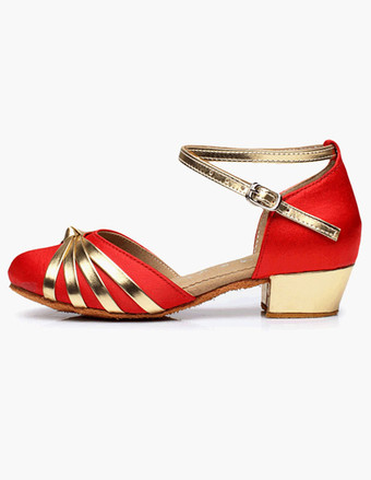 アンクル　ストラップ　サテン　ボールルームシューズ