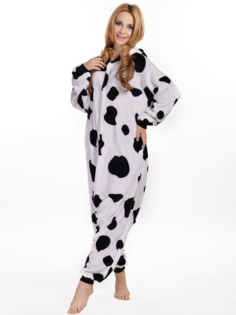 パジャマ ウシ コスプレルームウェア ジャンプスーツ ユニセックス 大人用 ハロウィン 着ぐるみパジャマ アニマル サザック 衣装 ホワイト