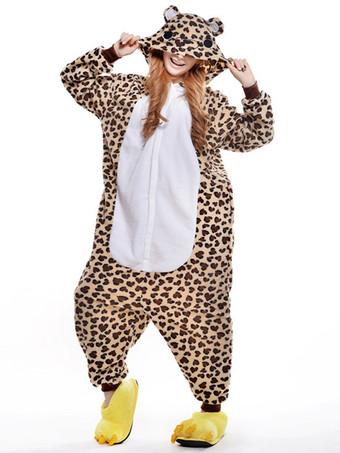 Kigurumi Pajamas Bear Onesie Leopard Print Unisex For Adult