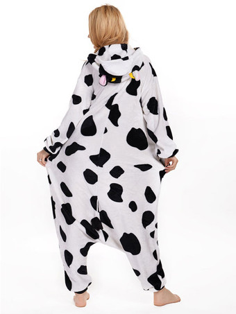 パジャマ ウシ コスプレルームウェア ジャンプスーツ ユニセックス 大人用 ハロウィン 着ぐるみパジャマ アニマル サザック 衣装 ホワイト