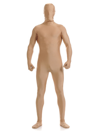 Nude Lycra Spandex Zentai terno para homens Halloween