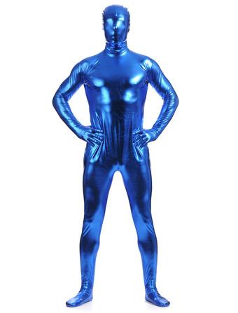 Zentai Suit Pale Blue Spandex Lycra Halloween - Milanoo.com