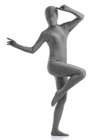 Black Zentai Suit Dance Spandex jumpsuit Long Sleeve full