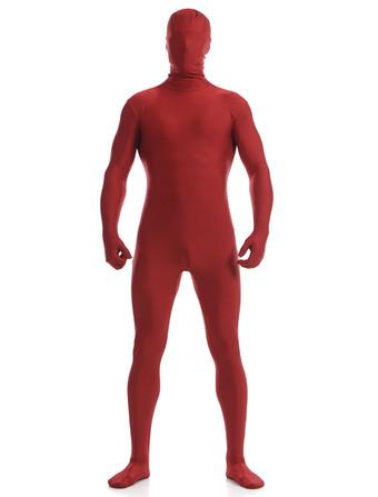 Dark Red Zentai Suit Adults Morph Suit Full Body Lycra Spandex Bodysuit for  Men - Milanoo.com
