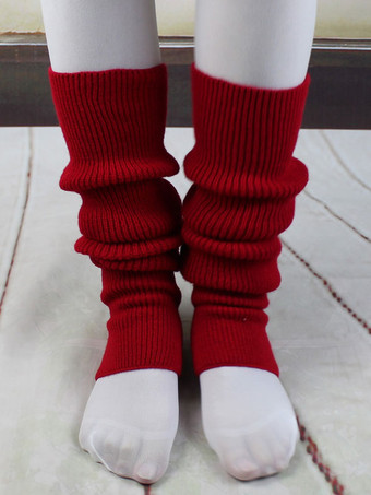 レッド バレエ レッグウォーマー 女性用 ブラック コットン トレーニング バレリーナ　ダンス衣装