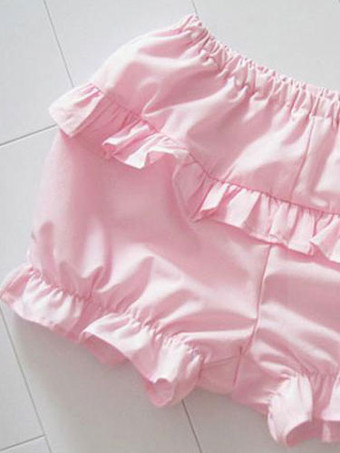 ライトピンクショートドロワーズ　パーティー　可愛い　コットン　