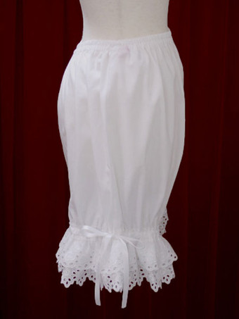 ショートドロワーズ　ホワイト　パーティー　可愛い　コットン　