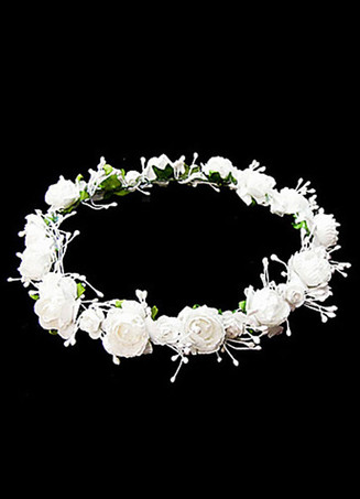 Elfenbein Blumen schicke Hochzeit Floral Krone für Frauen