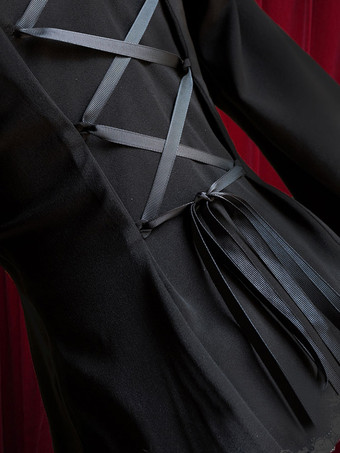 ロリィタブラウス　コットン　シャーリング　パーティー　長袖　スタンドカラー　レトロ　