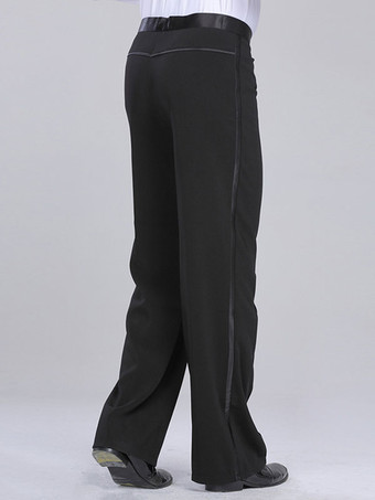 ラテンダンス衣装　ブラック　ラテンダンサー　男性用　大人用　アセテート　ダンス　パンツ　