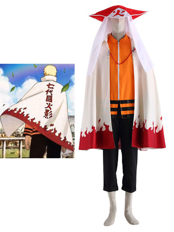 Naruto Seventh Hokage Cosplay Costume Halloween