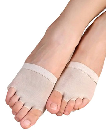 肌色ダンスシューズ　ホワイト　エラスチックファブリック　ソフトソール　ベリーダンス　女性用　