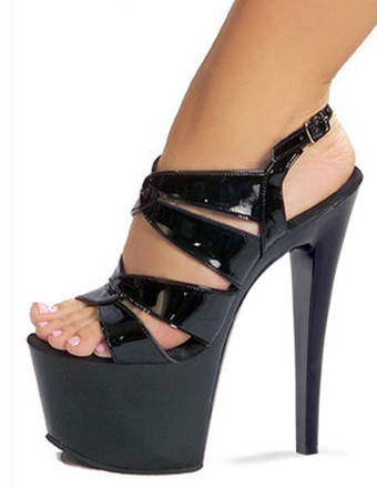ブラック レディースセクシーサンダル　2025　ホワイト　プラットフォーム　オープントゥ　バックルディテール　ハイヒールサンダル